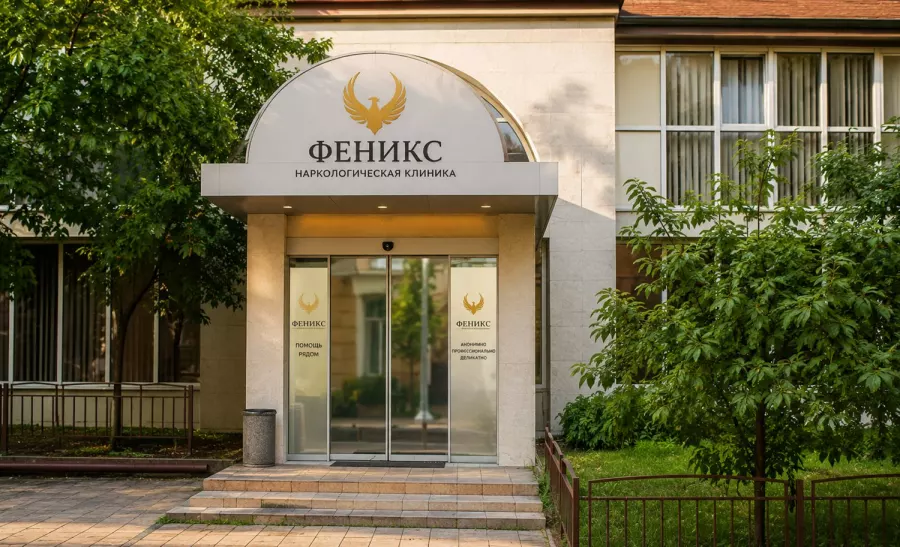 Вход в наркологическую клинику «Феникс» в Коломне